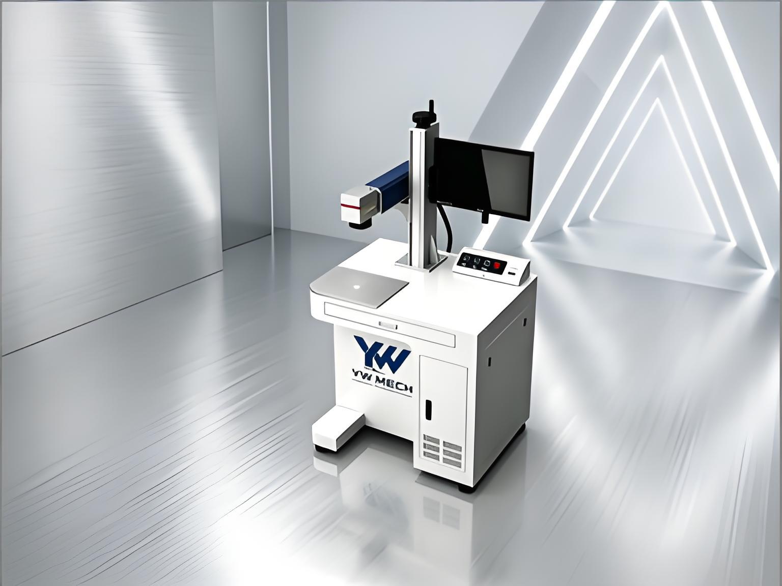 Large format laser cutting equipment with extended frame, multiple safety features, professional setup