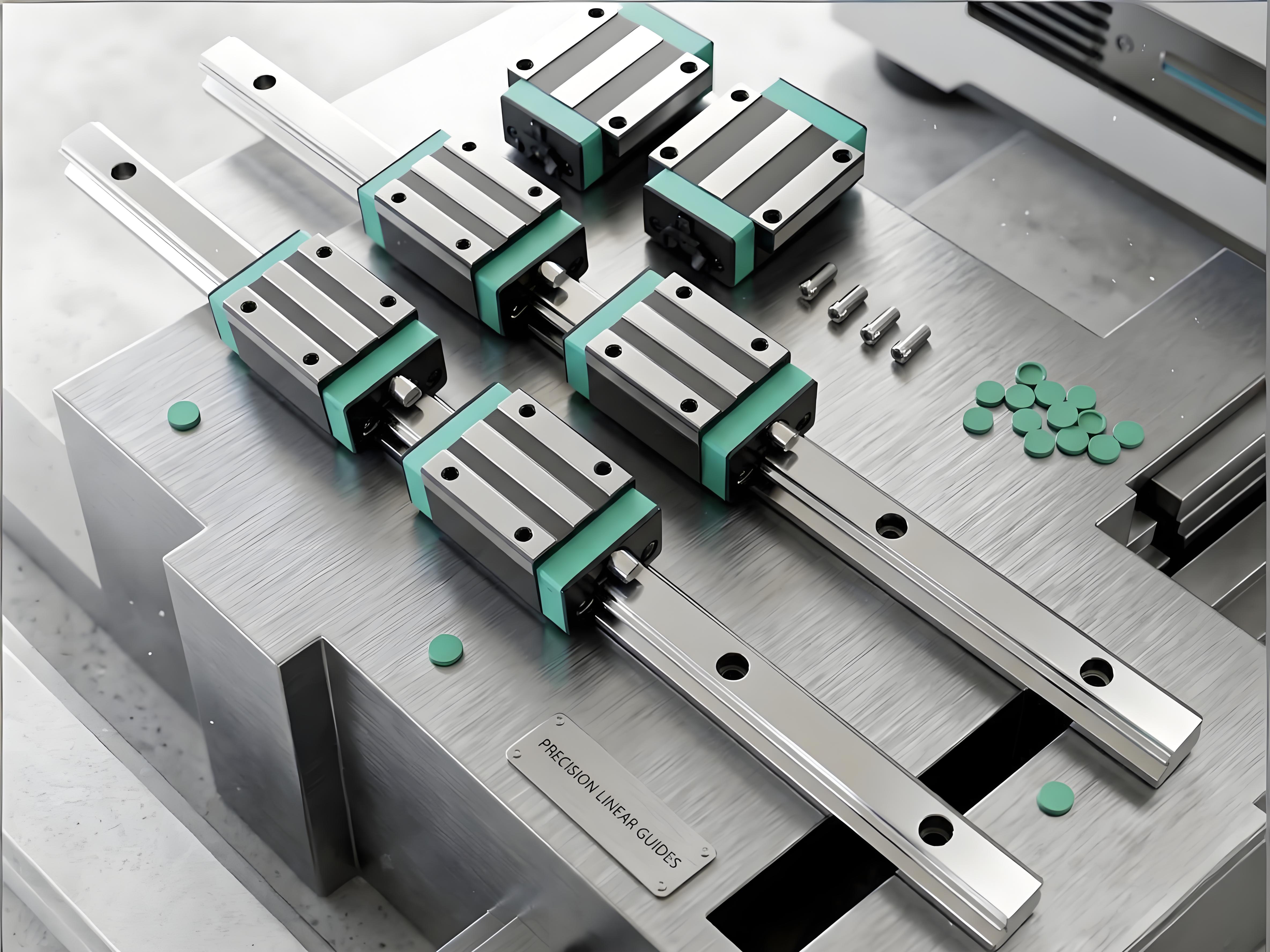 Set of precision laser cutting nozzles and lenses, organized on white surface, close-up view